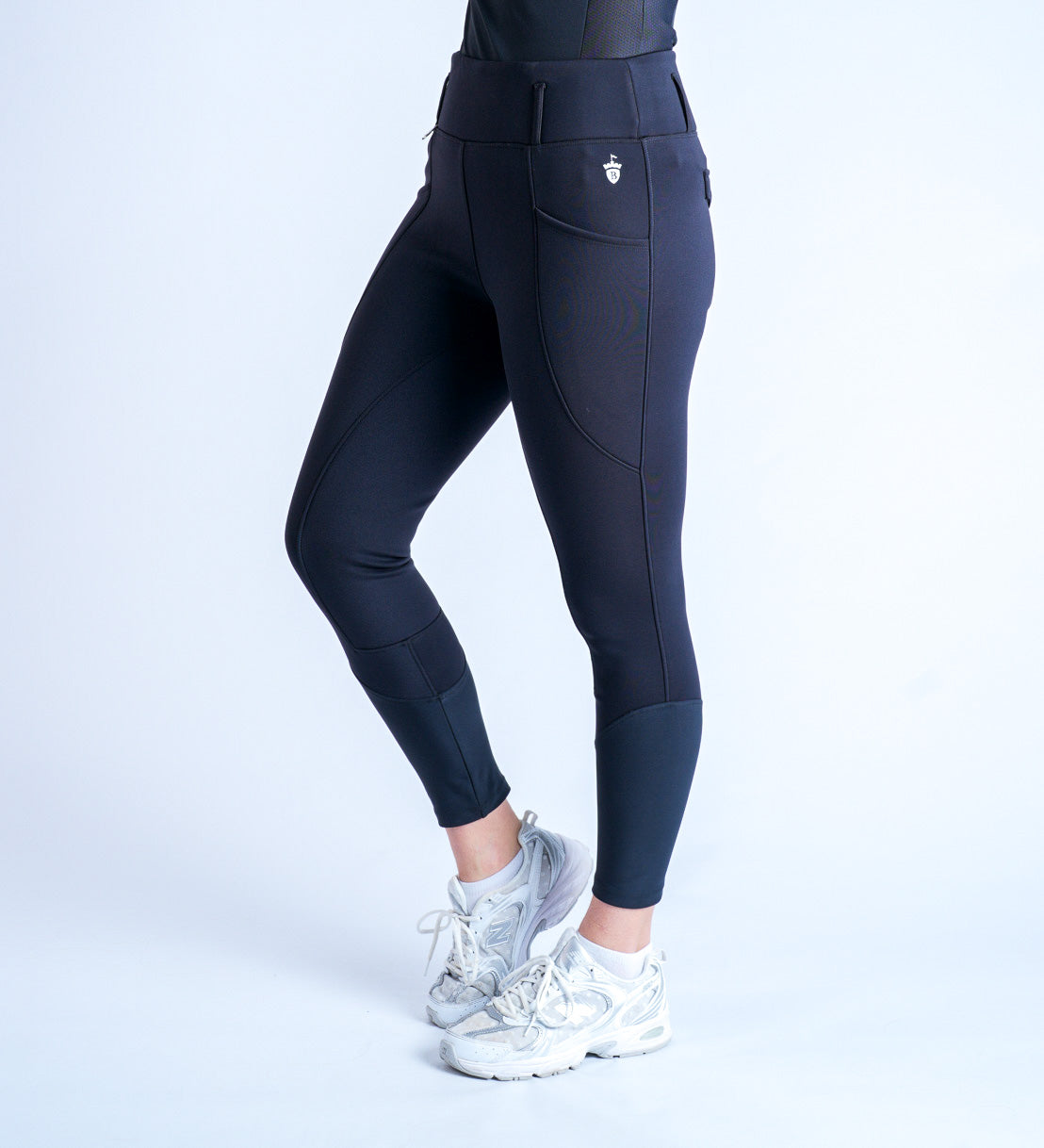 Black Non Silicone Thermafleece Winter Breggings 2.0