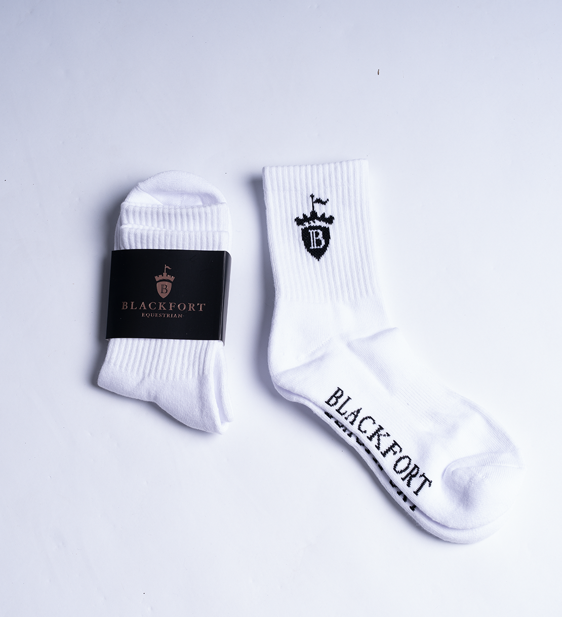 Black & White Sport Crew Socks