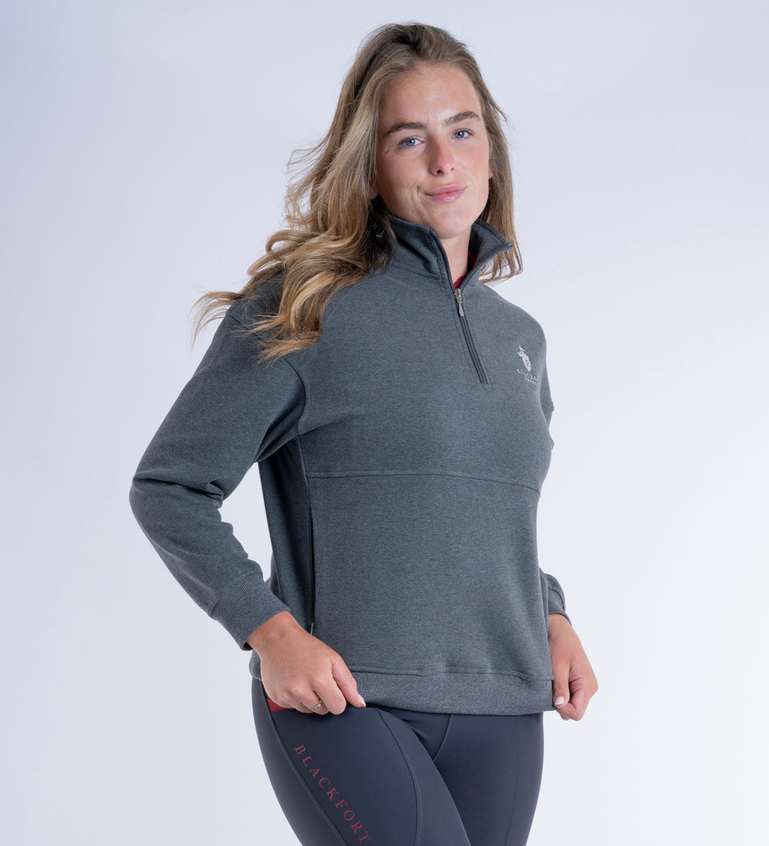 Ella Quarter Zip Grey