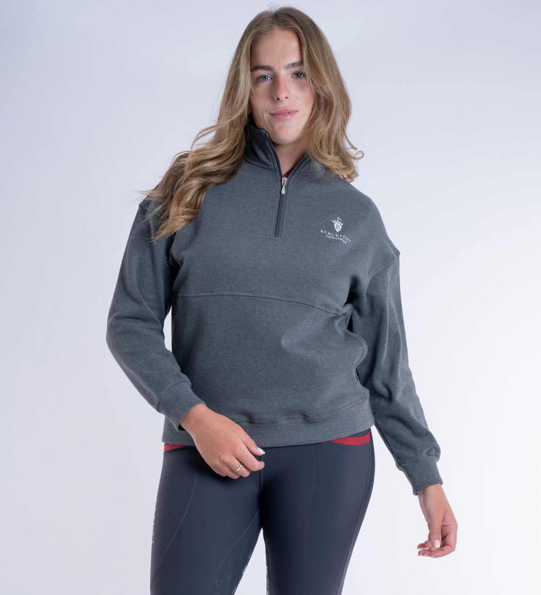 Ella Quarter Zip Grey
