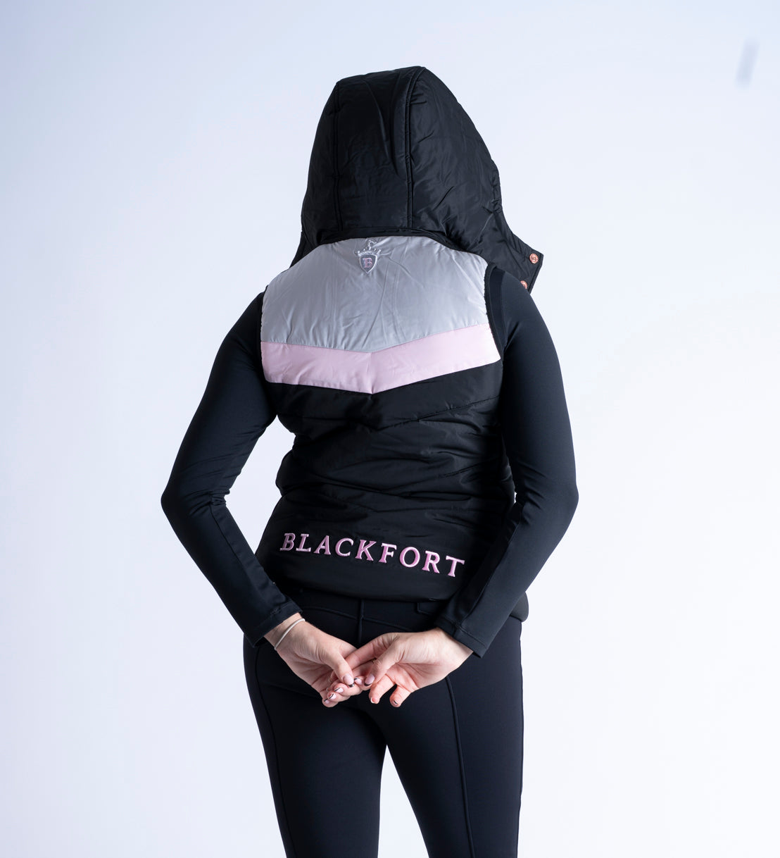 Seren Black & Pink Puffer Gilet