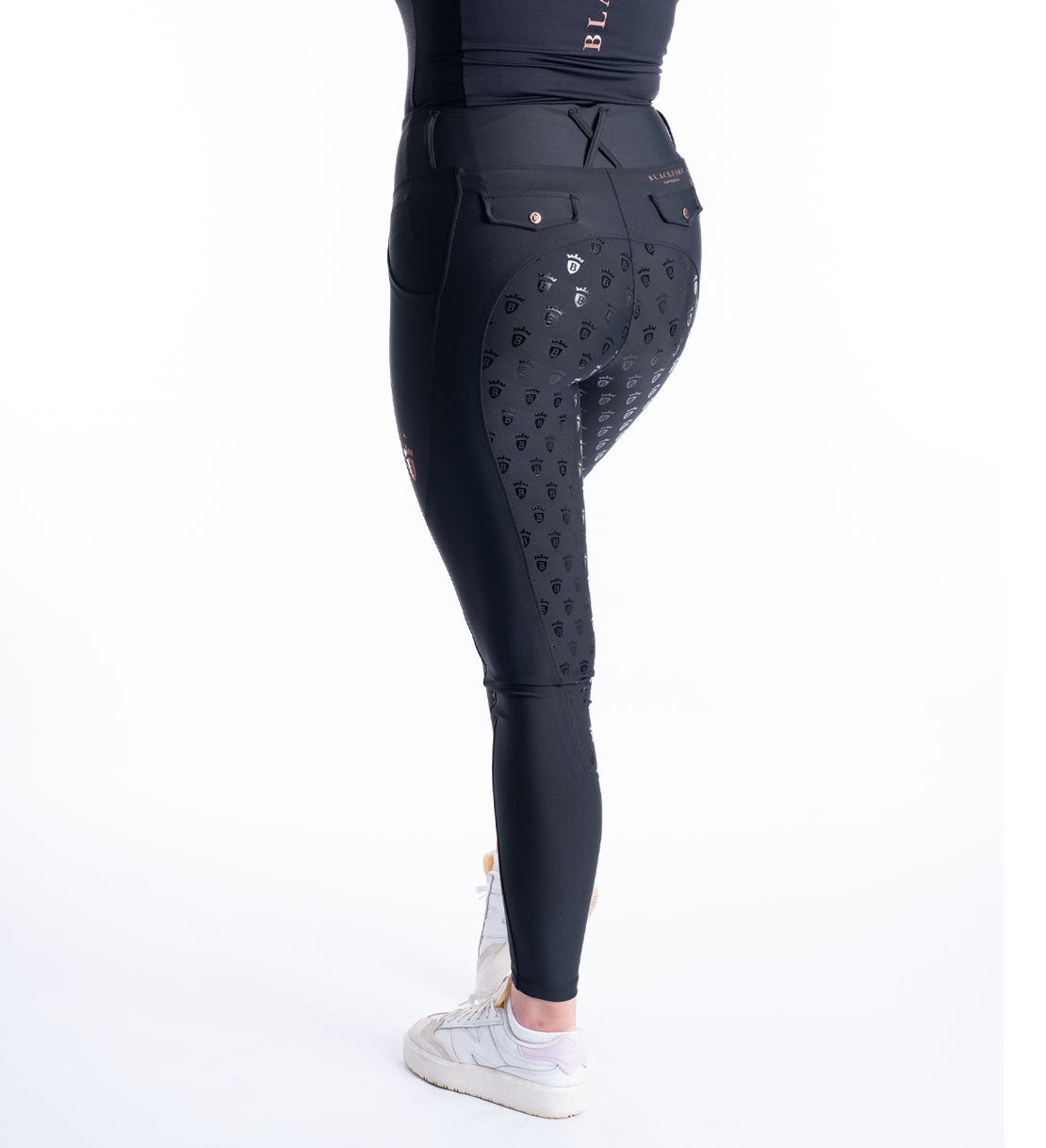 Black & Rose Gold Riding Breggings
