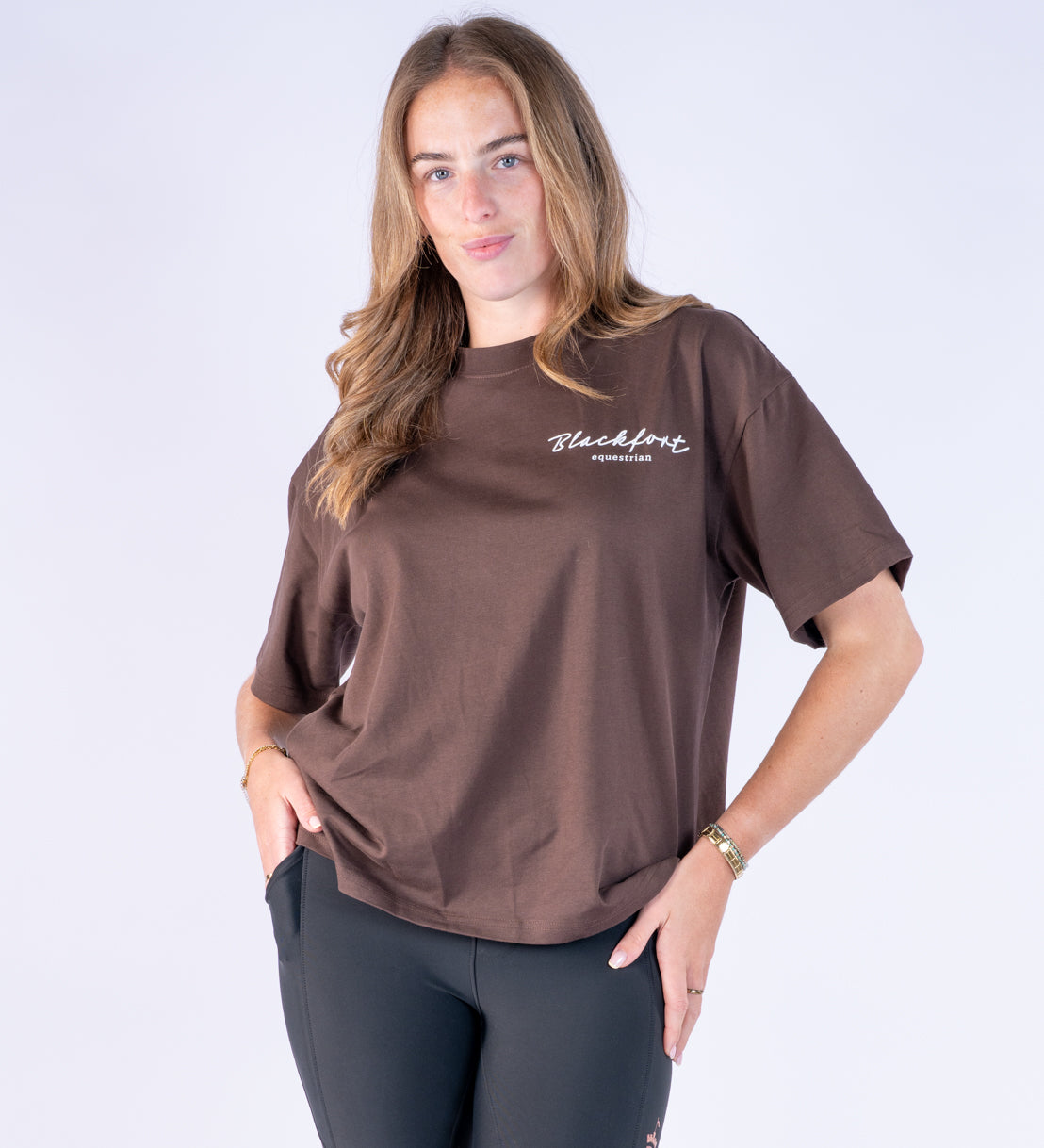 Chocolate Oversized T Shirt - Horseshoe