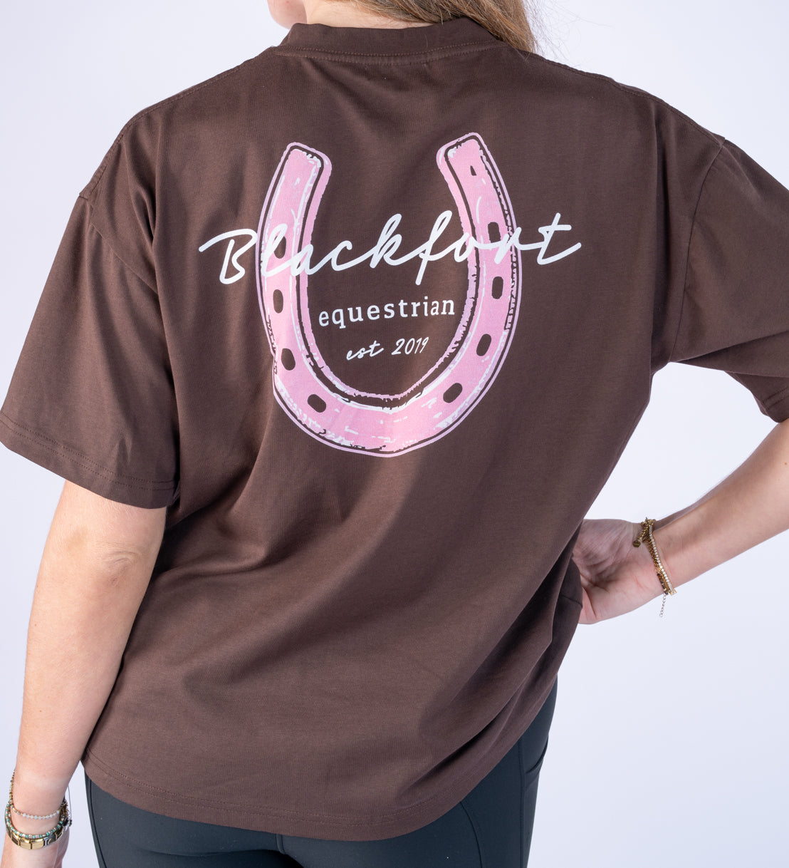 Chocolate Oversized T Shirt - Horseshoe
