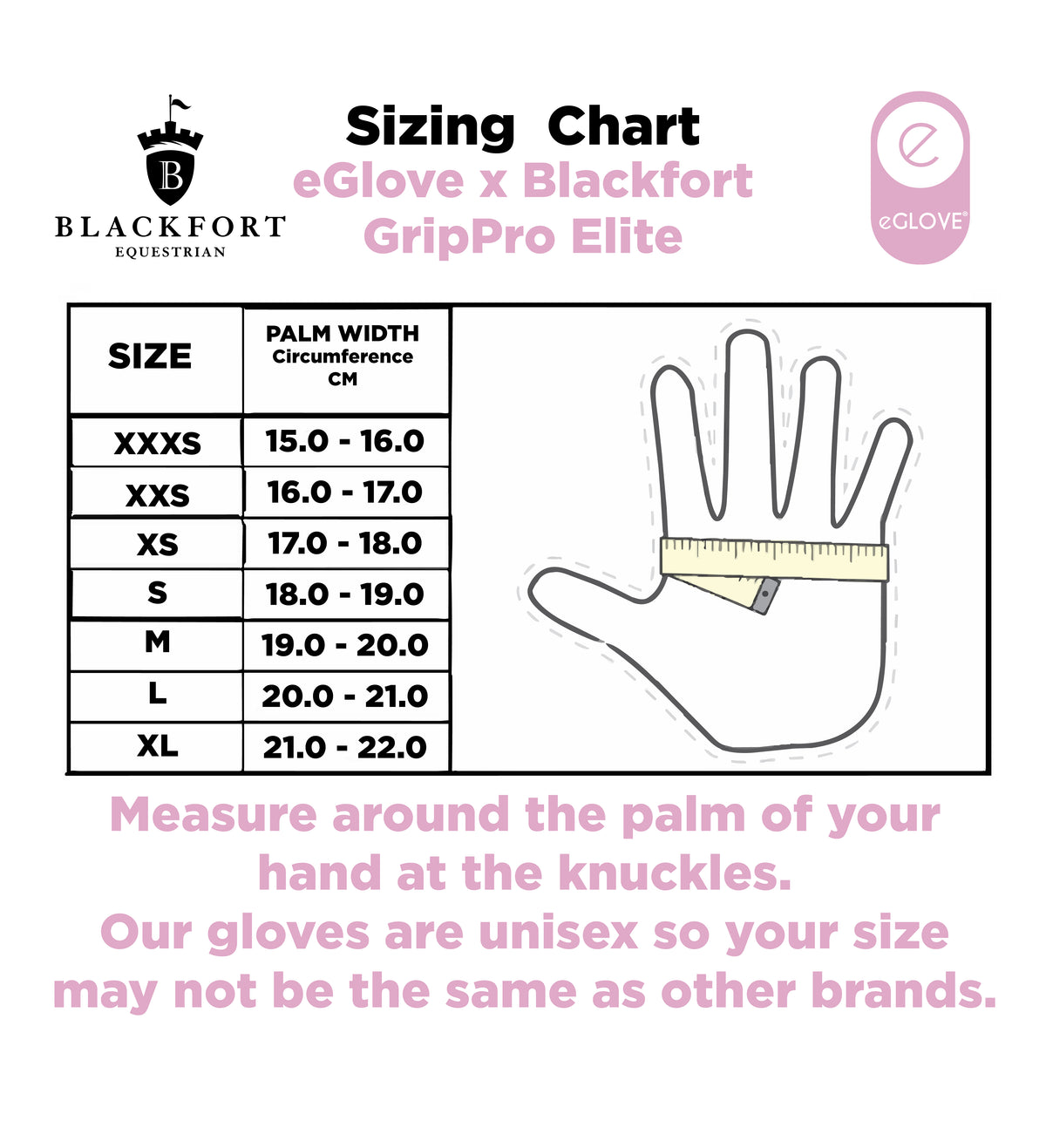 Black & Rose Gold GripPro Elite Riding Glove