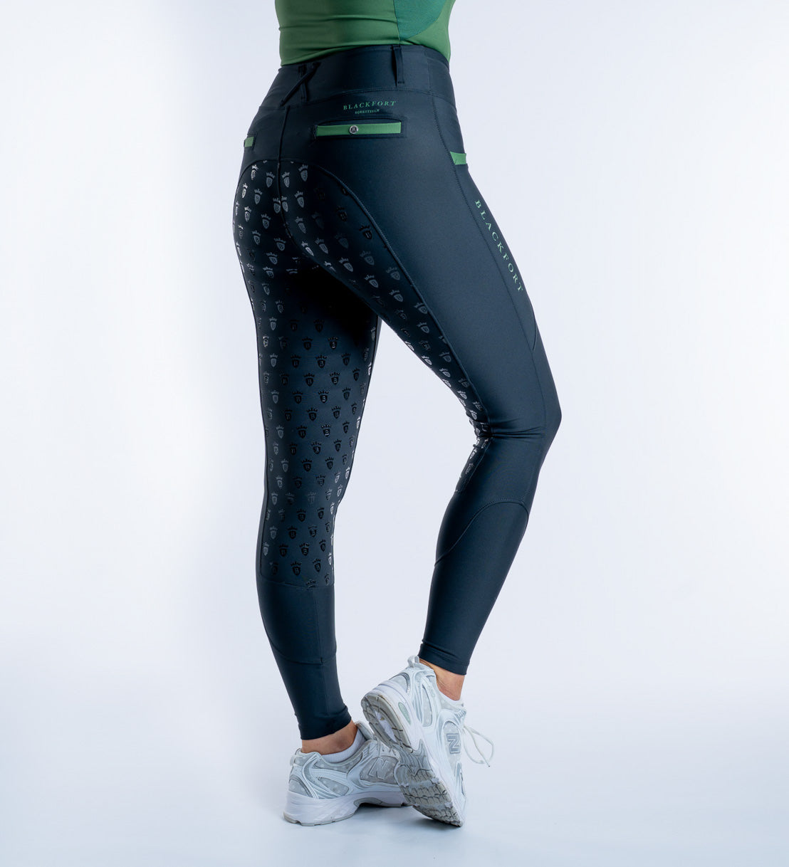Black / Forest Green Training Tights 3.0