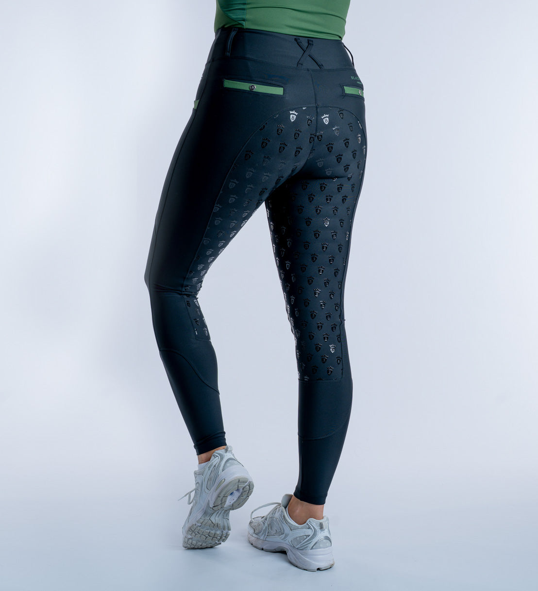Black / Forest Green Training Tights 3.0