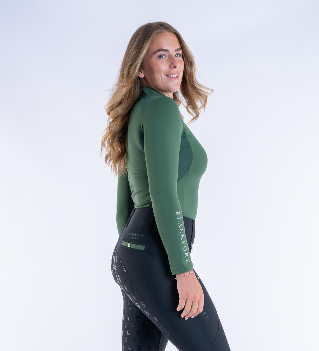 Forest Green Cool Mesh Base Layer - Long Sleeve