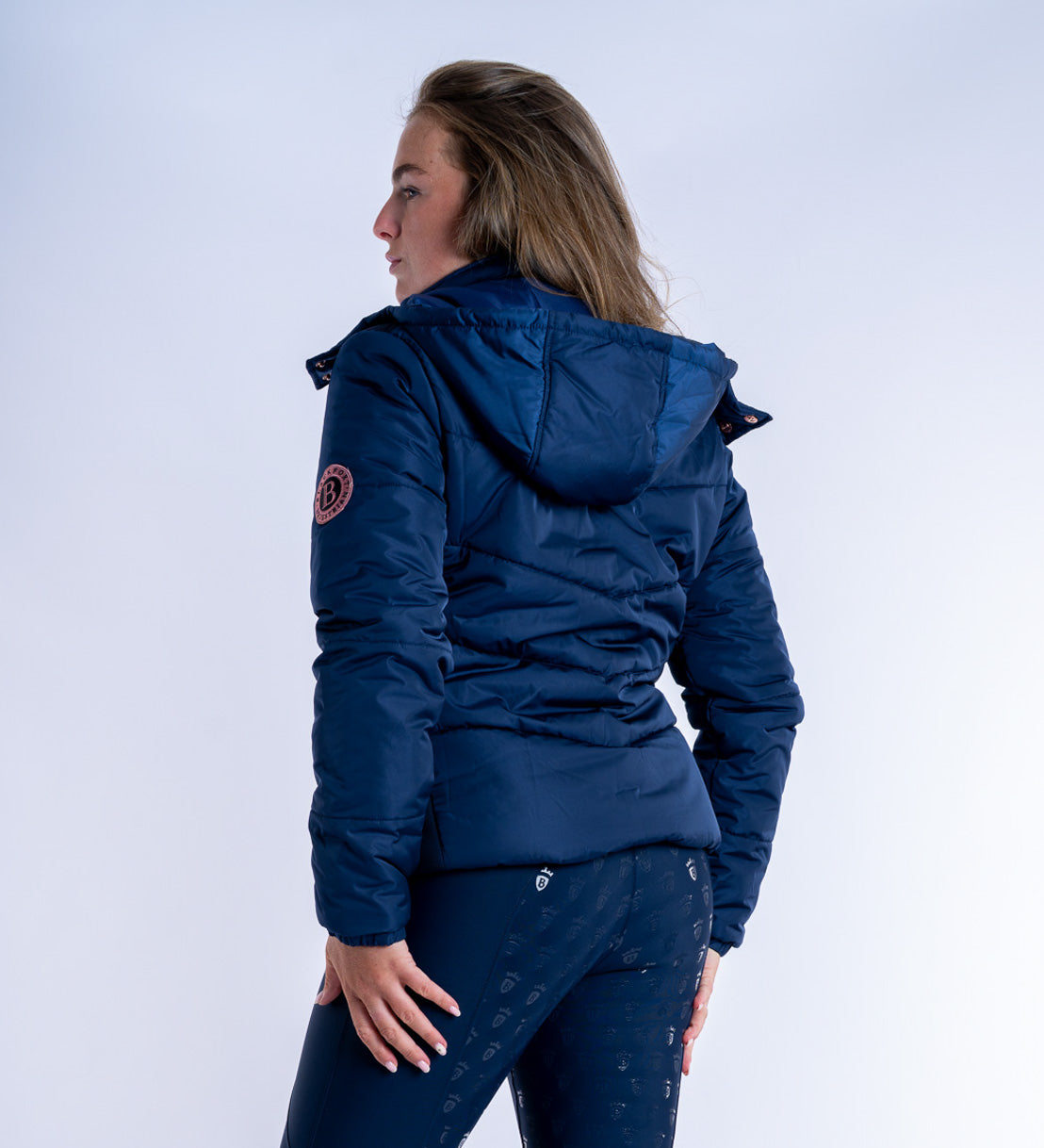 Olivia Navy Puffer Coat Short