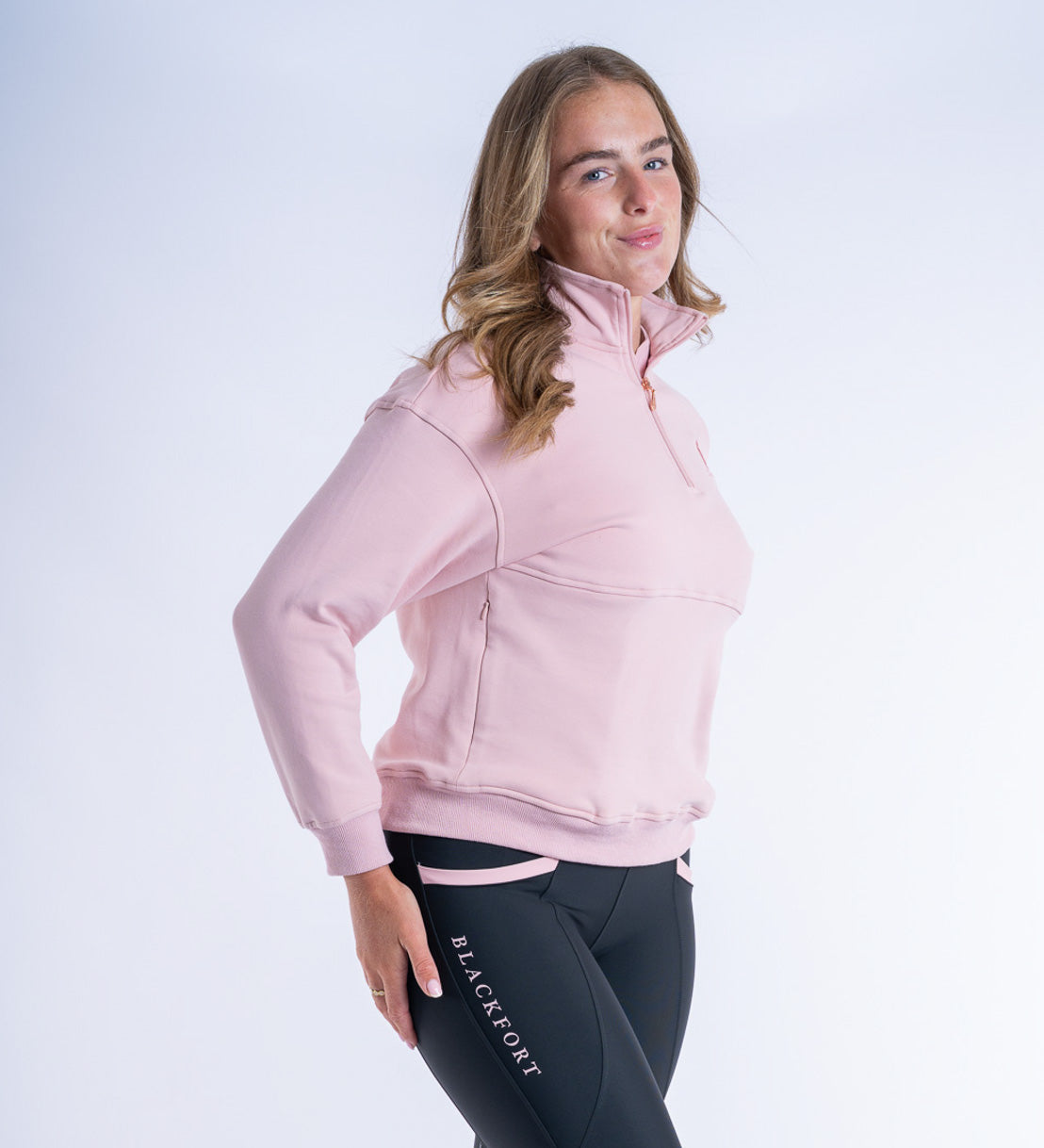 Ella Quarter Zip Pink