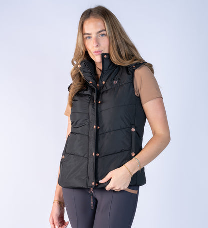 Amara Black Puffer Gilet