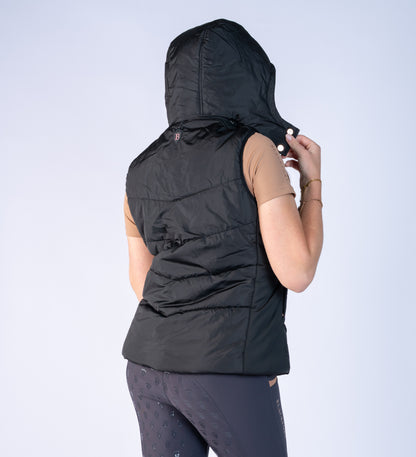 Amara Black Puffer Gilet
