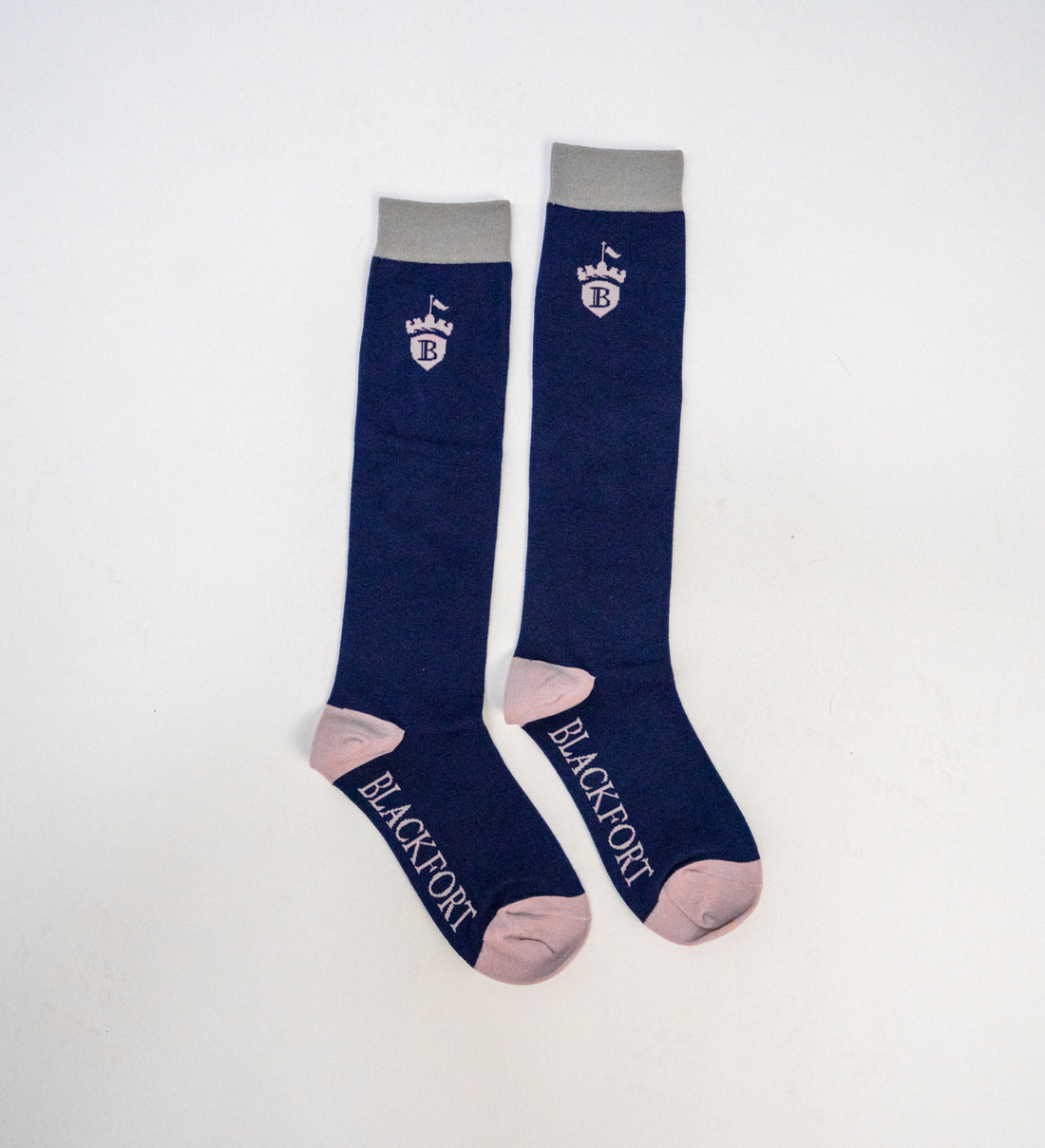 Navy &amp; Marshmallow Blackfort Socks