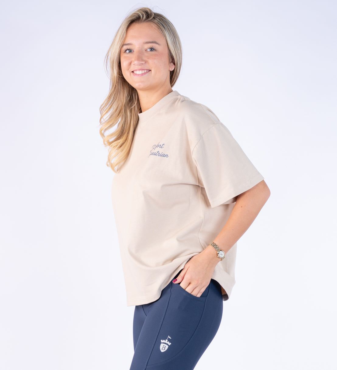Stone Oversized T Shirt - Stirrup Print