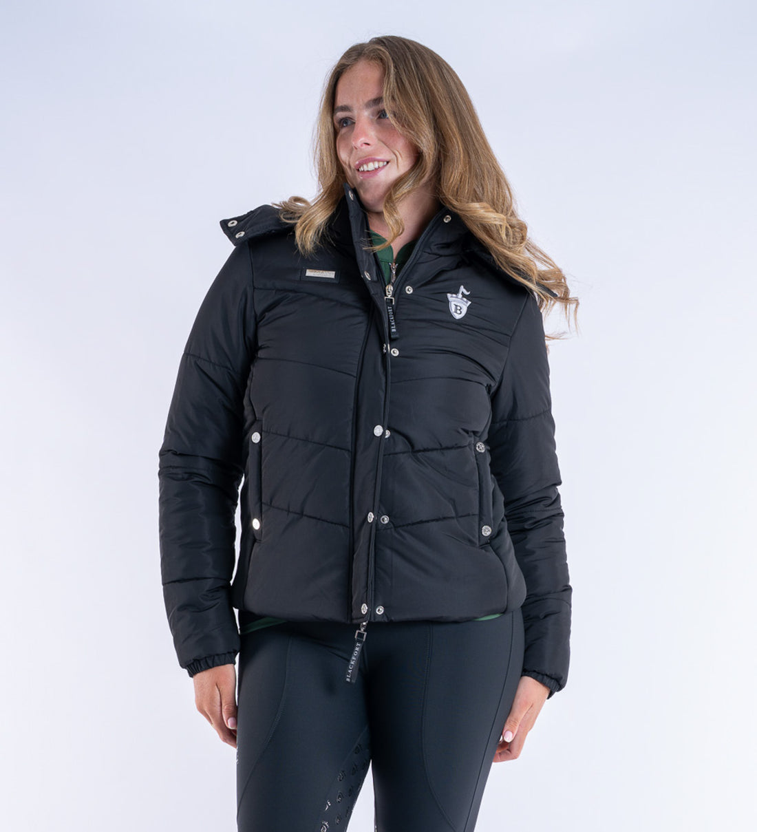 Olivia Black Puffer Coat Short