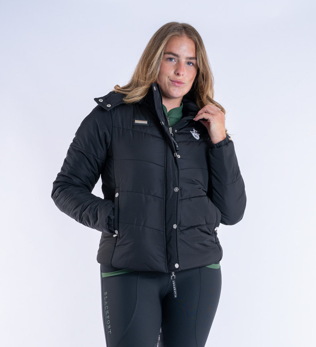 Olivia Black Puffer Coat Short