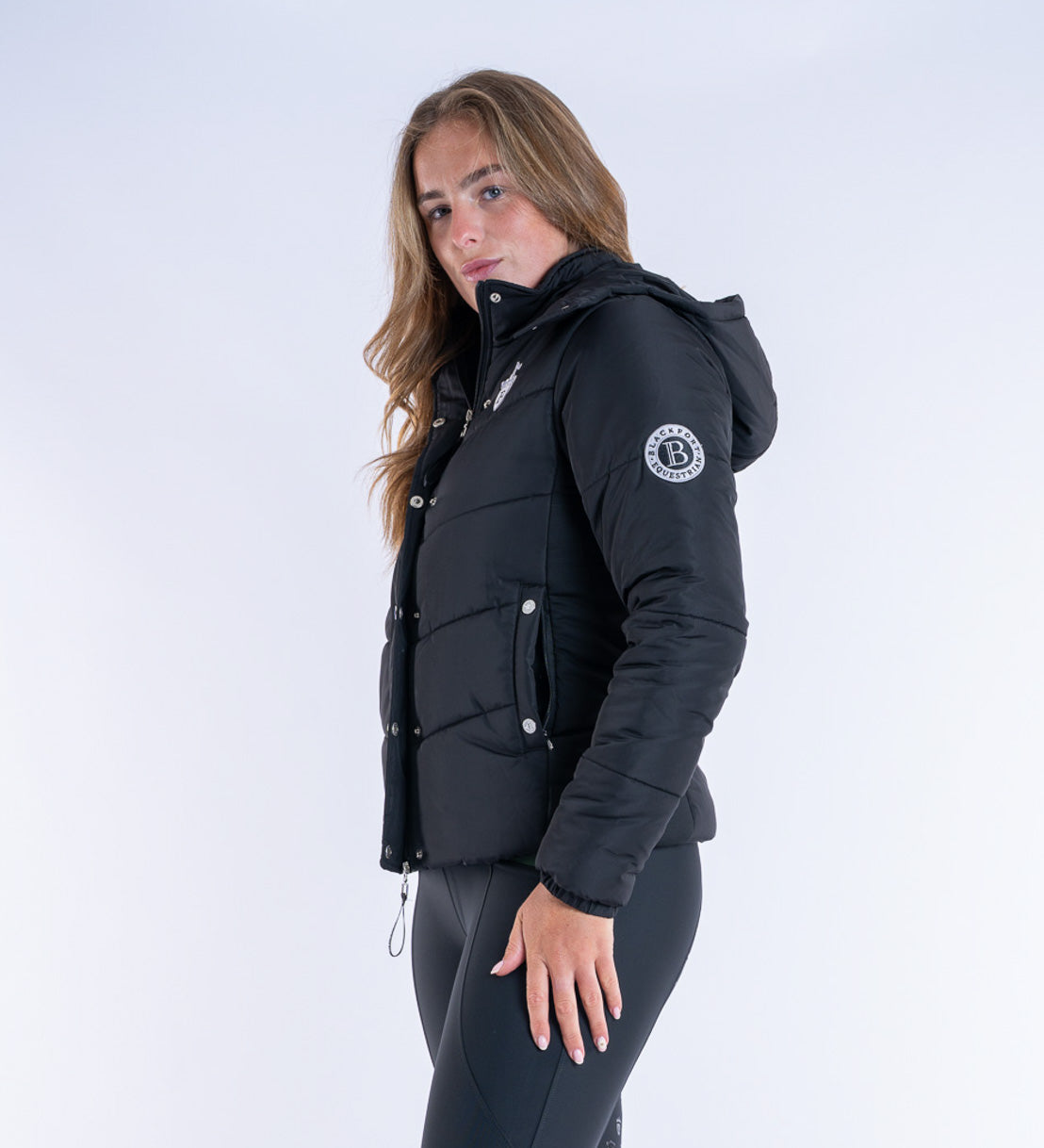 Olivia Black Puffer Coat Short