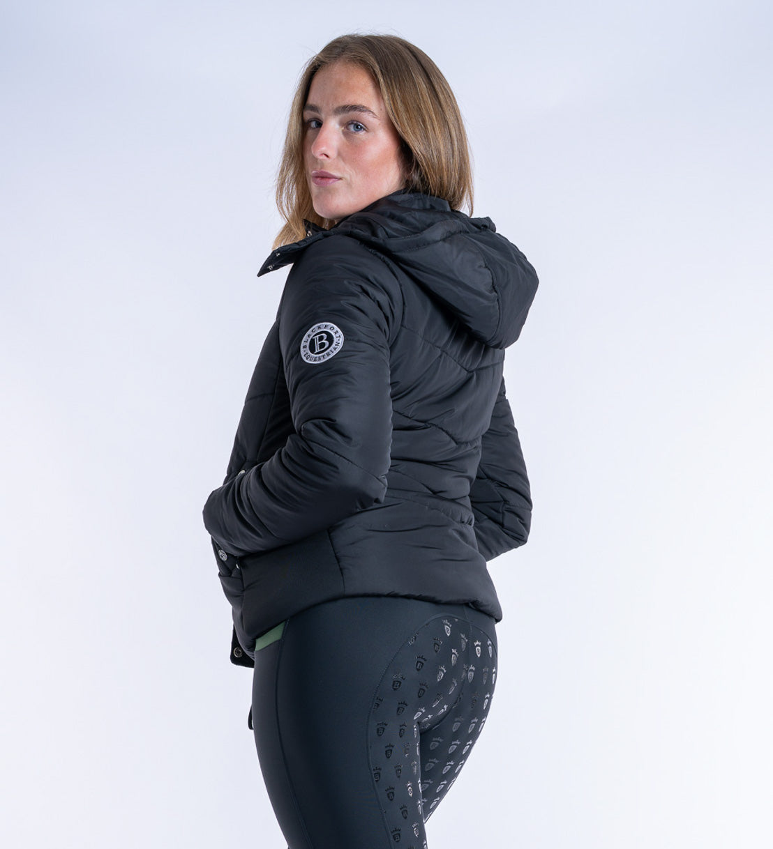Olivia Black Puffer Coat Short