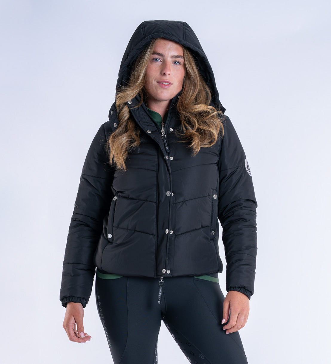 Olivia Black Puffer Coat Short