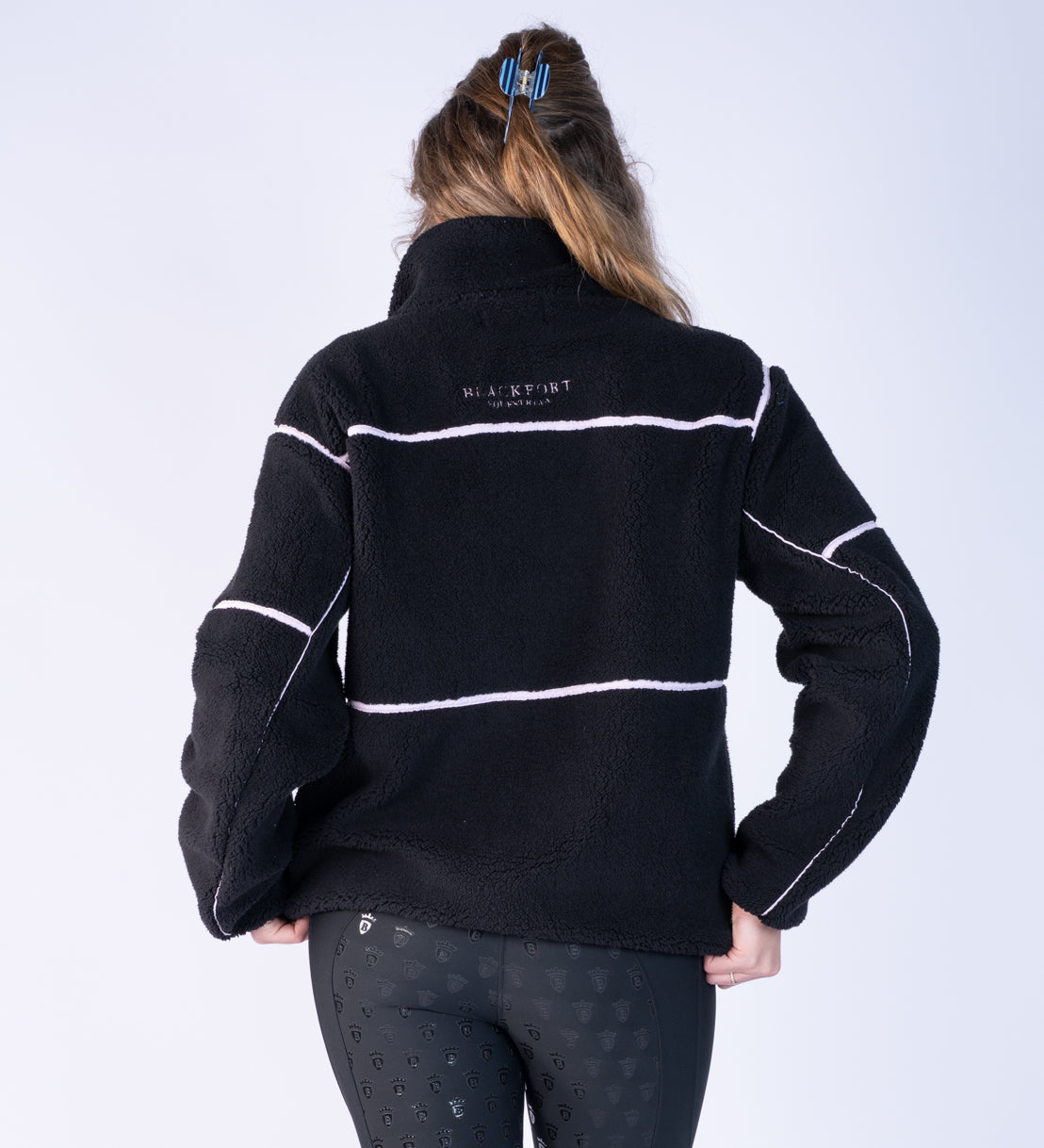 Layla Fleece - Black &amp; Blush
