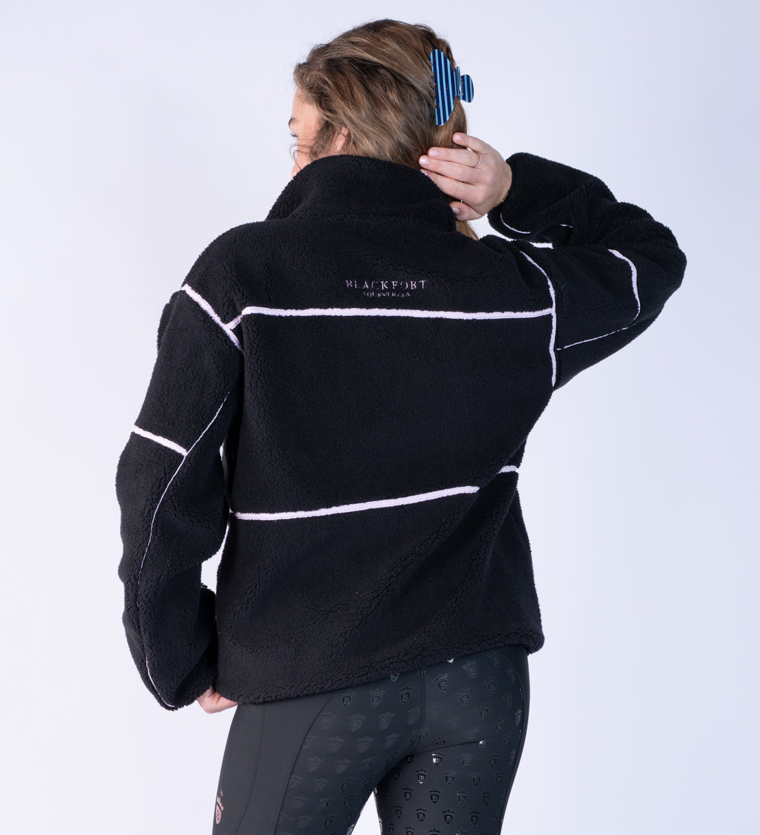 Layla Fleece - Black &amp; Blush
