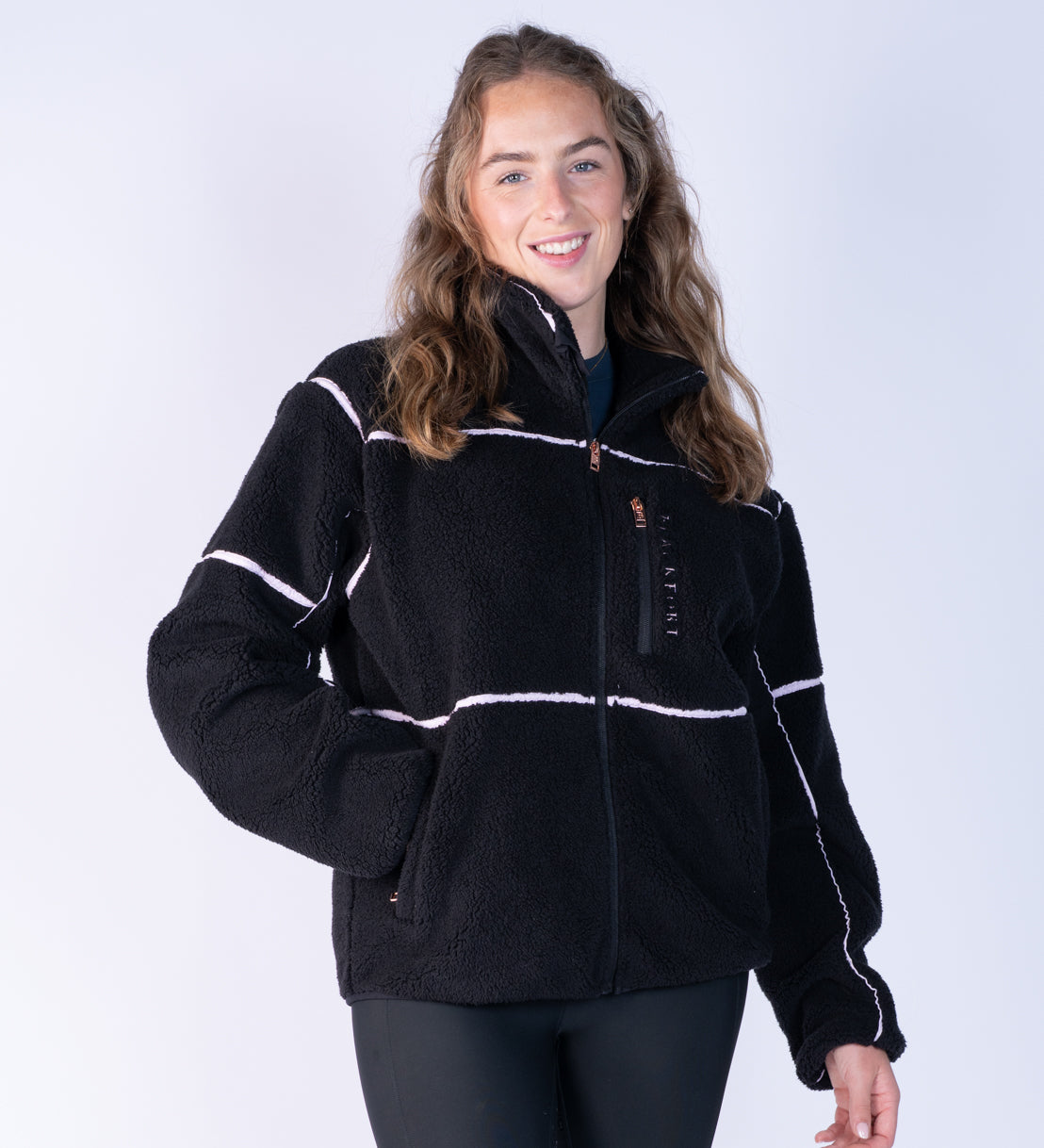 Layla Fleece - Black &amp; Blush