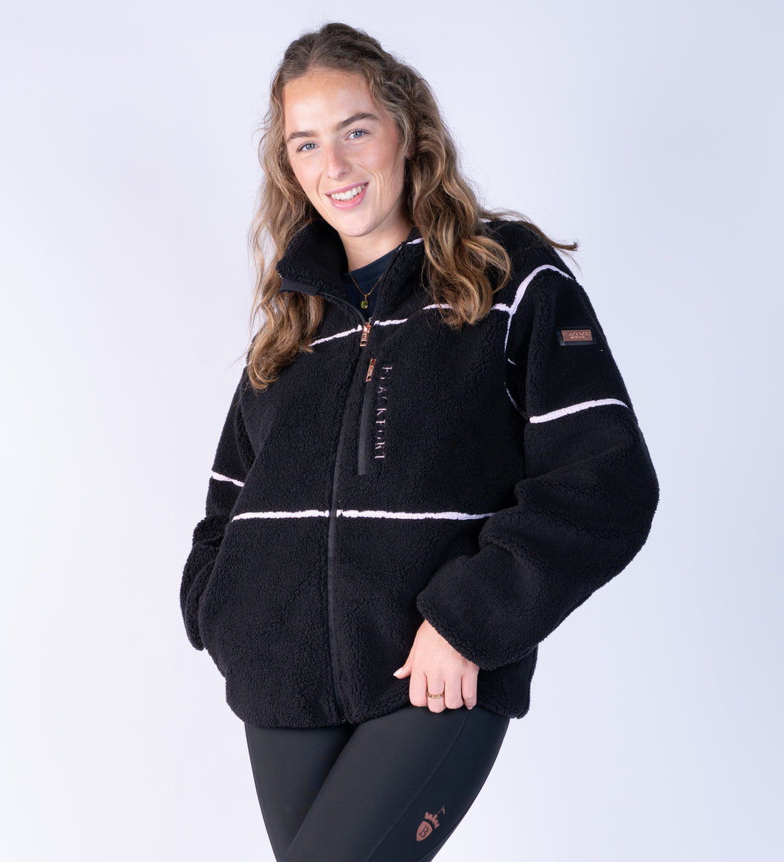 Layla Fleece - Black &amp; Blush