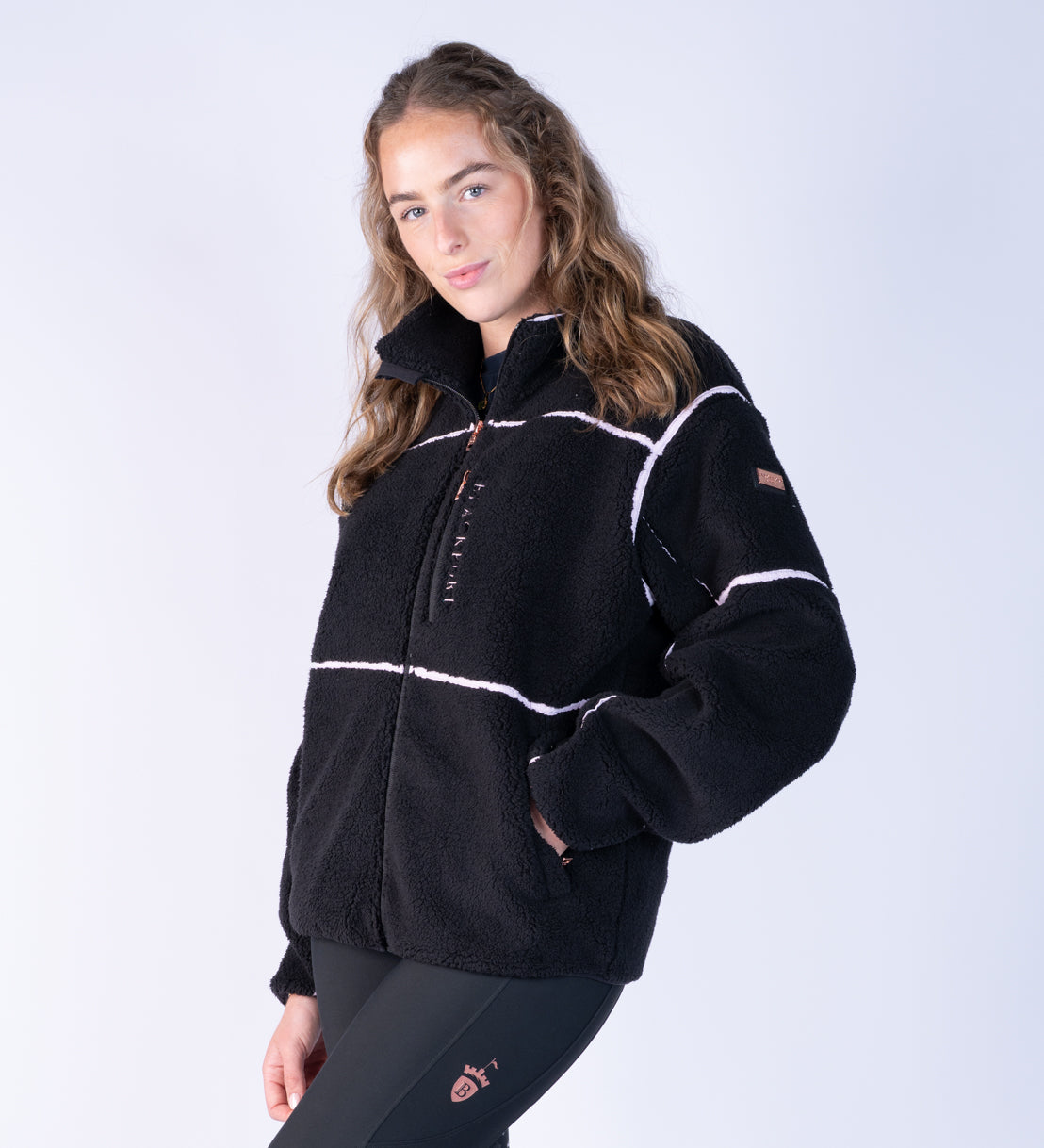 Layla Fleece - Black &amp; Blush