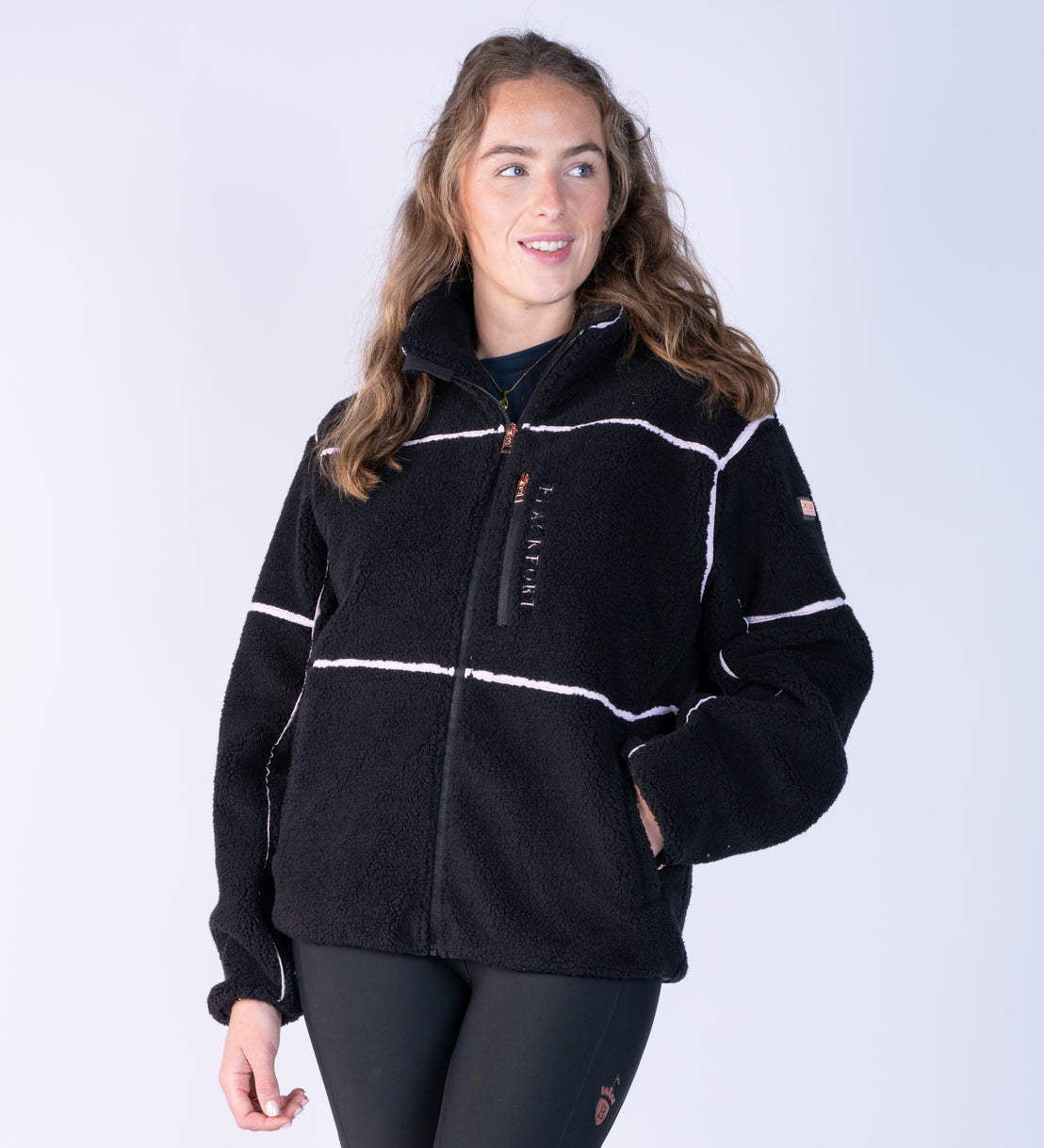 Layla Fleece - Black &amp; Blush