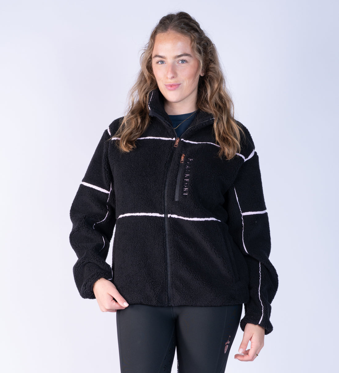 Layla Fleece - Black &amp; Blush