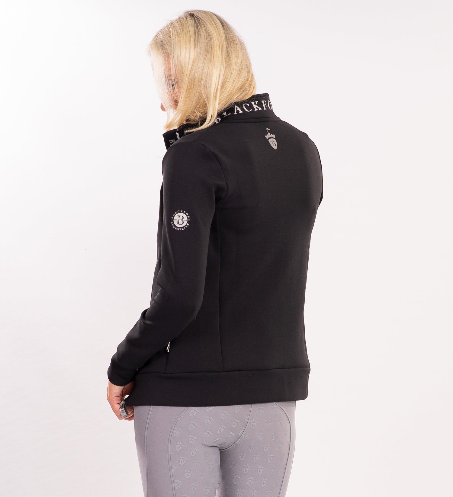 Blackfort Equestrian ladies zip up jacket black/silver