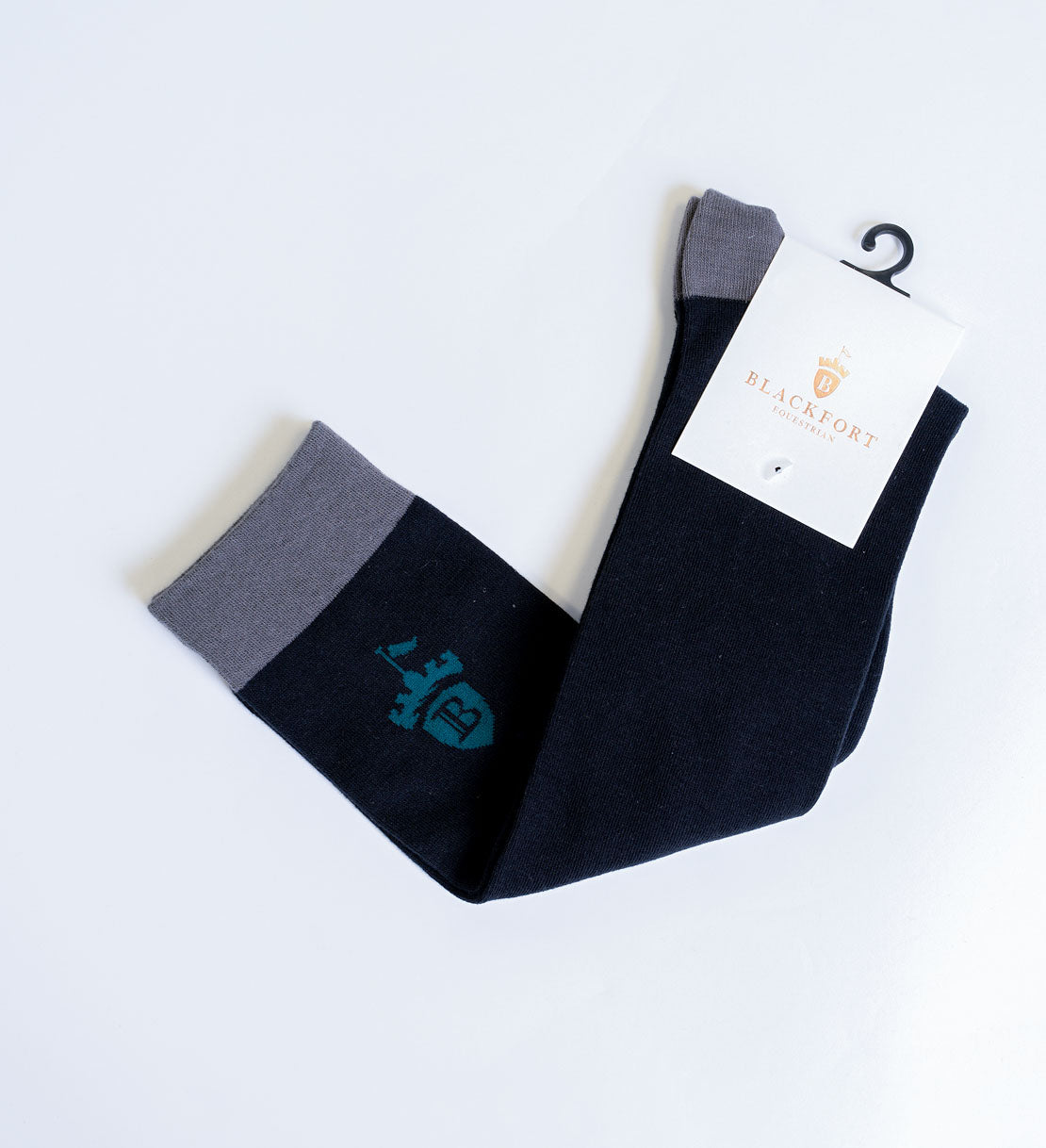 Black &amp; Emerald Blackfort Equestrian Socks