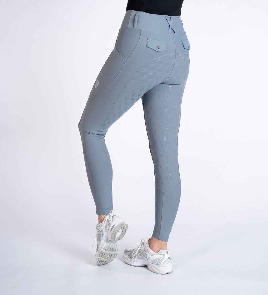 Ash Grey &amp; Silver Riding Breggings