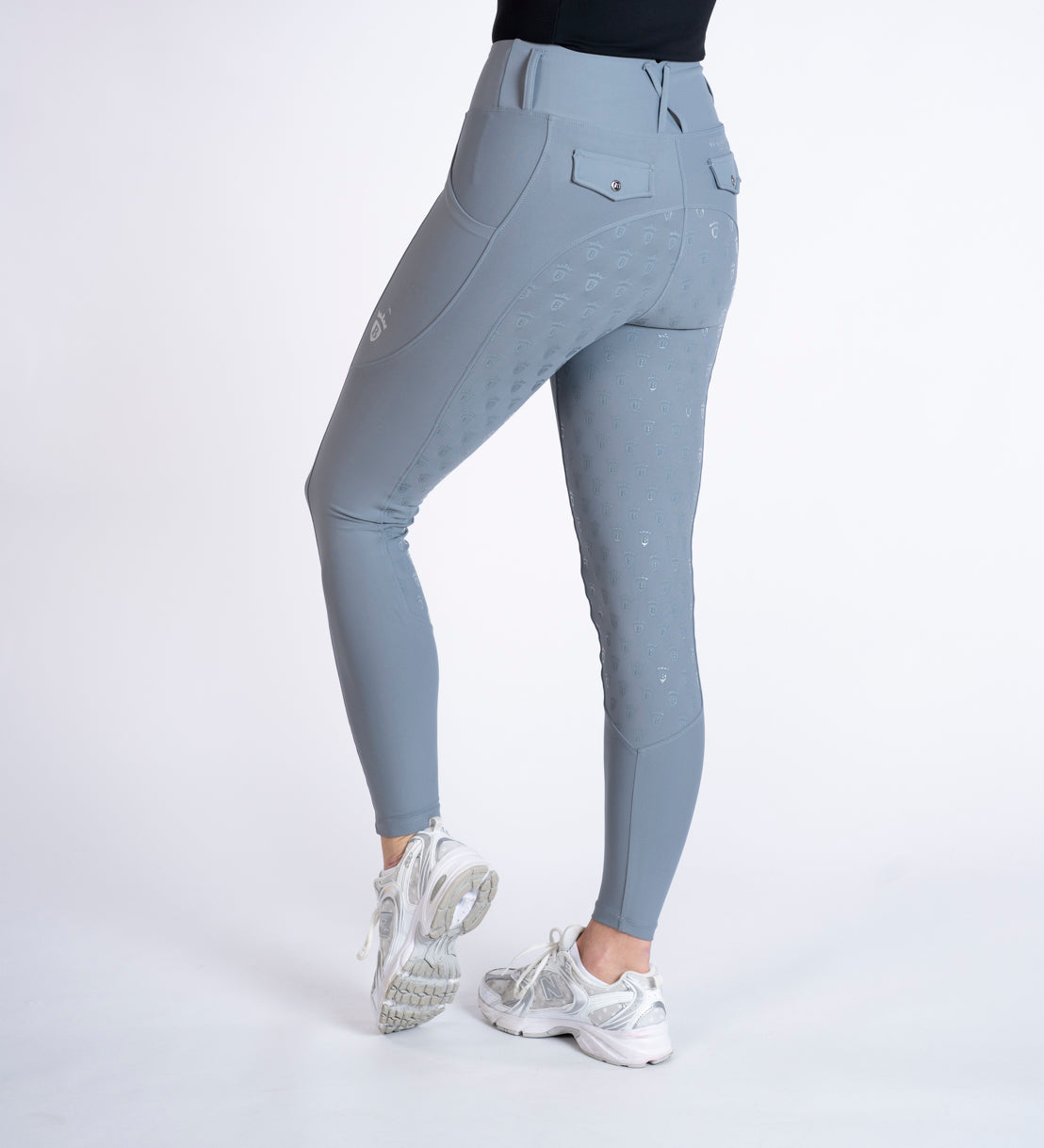 Ash Grey &amp; Silver Riding Breggings