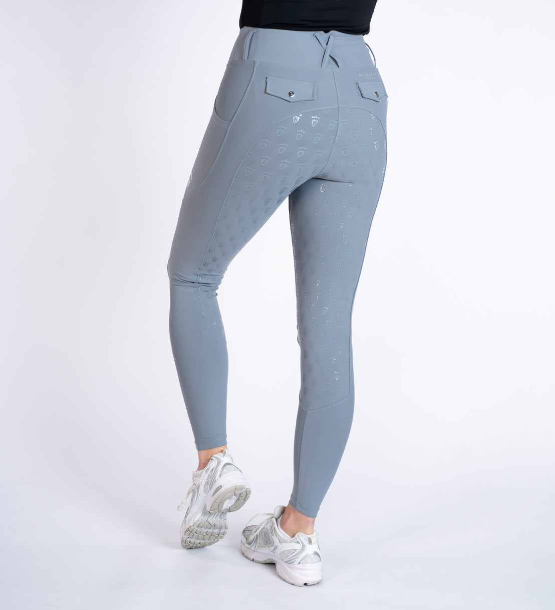 Ash Grey &amp; Silver Riding Breggings