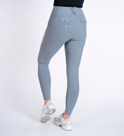 Ash Grey &amp; Silver Riding Breggings