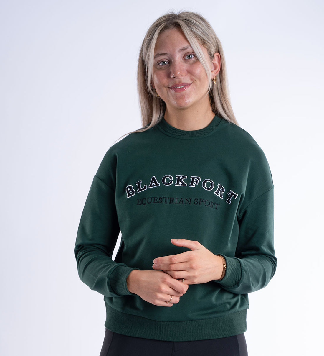 Green Crew Equestrian Sport Sweatshirt