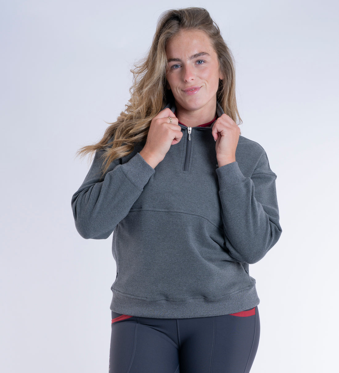 Ella Quarter Zip Grey