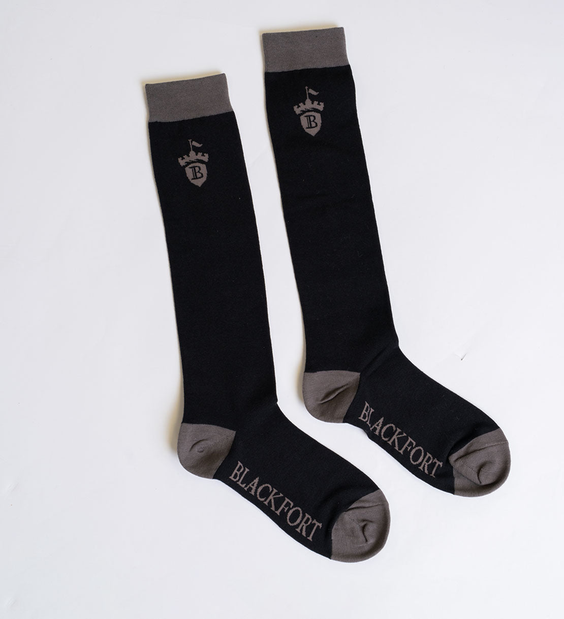 Blackfort Equestrian black light grey long socks 