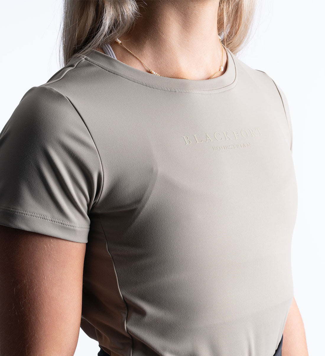 SportLuxe Mesh T Shirt - Khaki