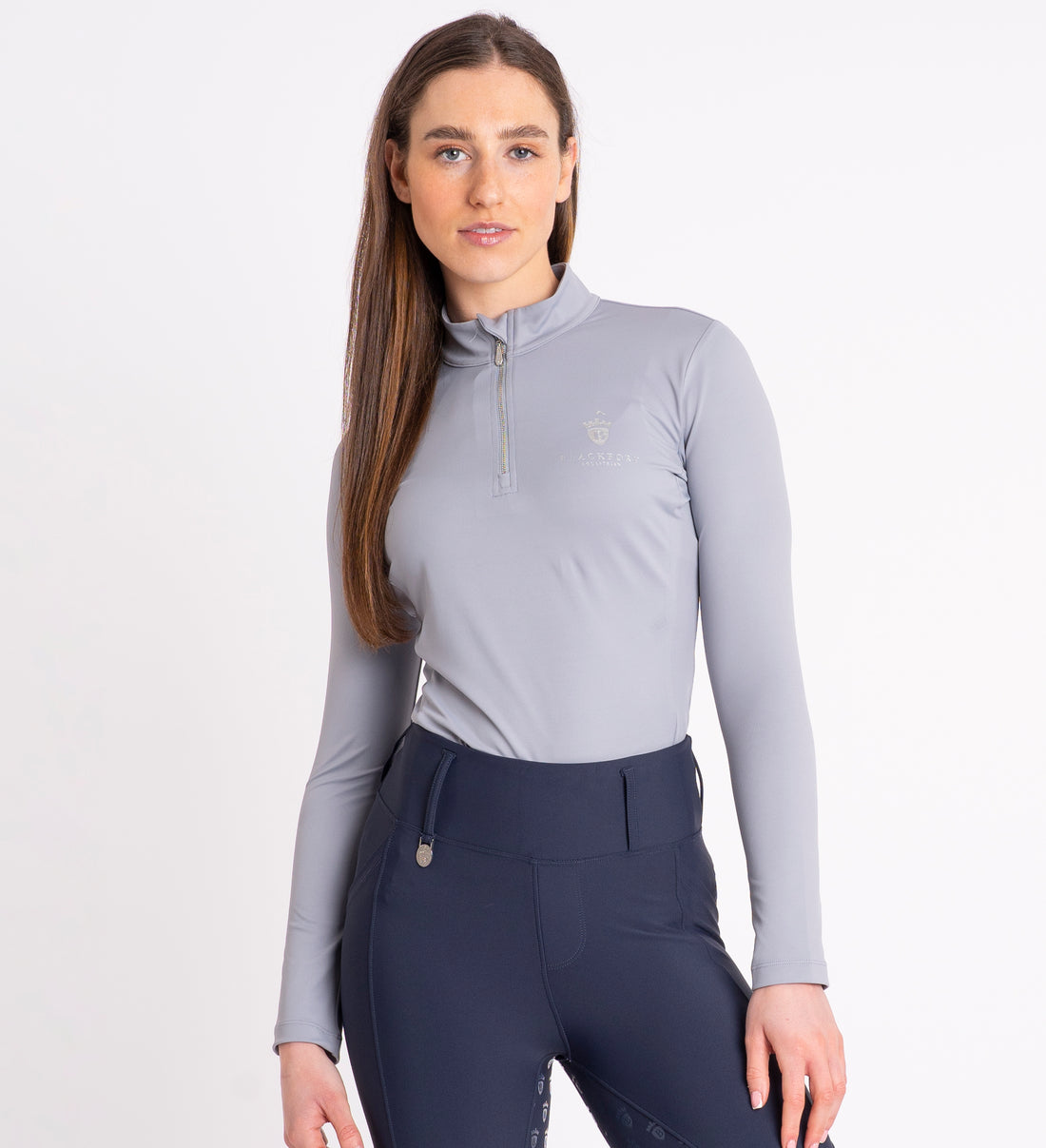 Grey/Silver Cool Mesh Base Layer - Long Sleeve