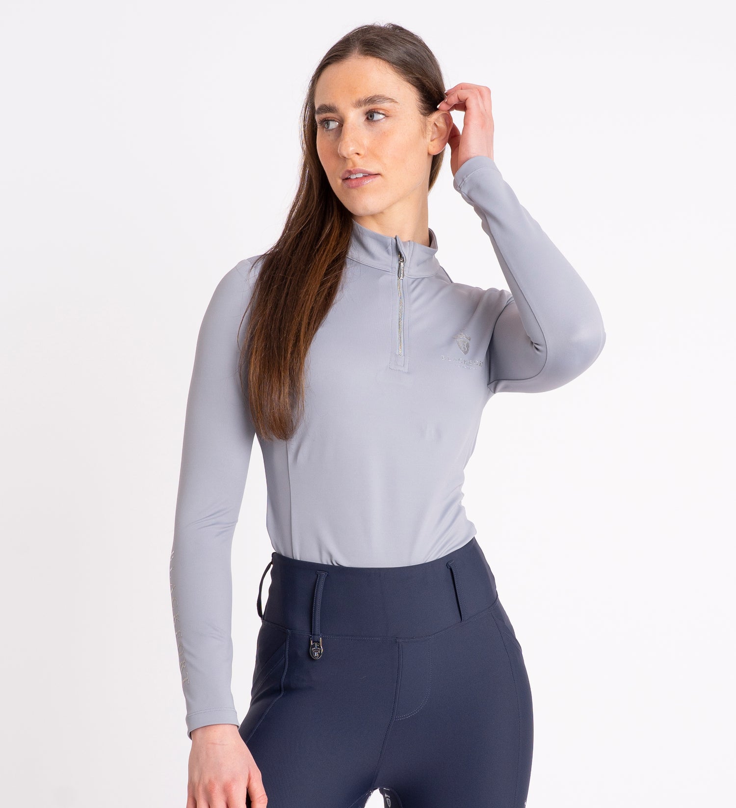 Grey/Silver Cool Mesh Base Layer - Long Sleeve