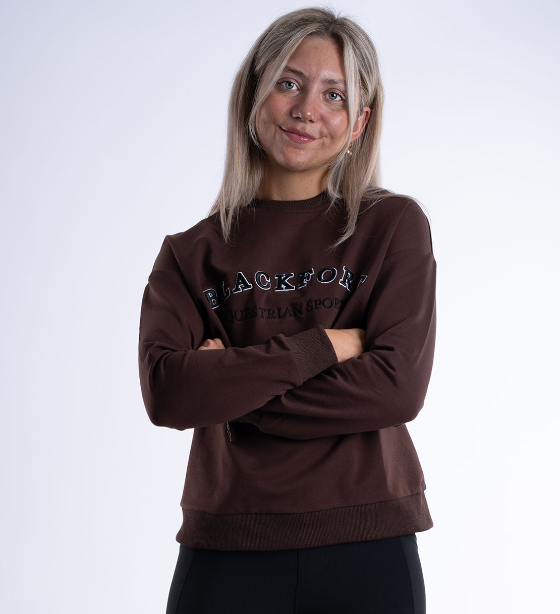 Mocha Crew Equestrian Sport Sweatshirt