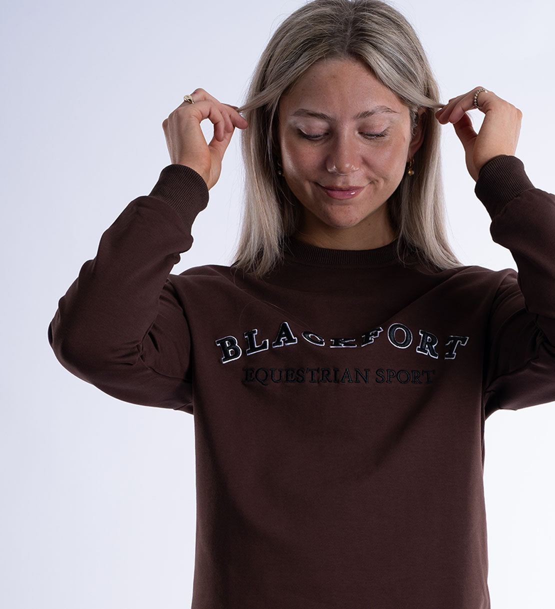 Mocha Crew Equestrian Sport Sweatshirt