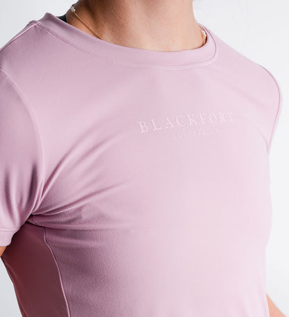 SportLuxe Mesh T Shirt - Blush Pink