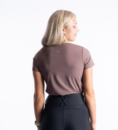 SportLuxe Mesh T Shirt - Mocha