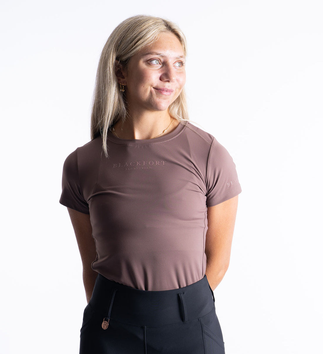 SportLuxe Mesh T Shirt - Mocha