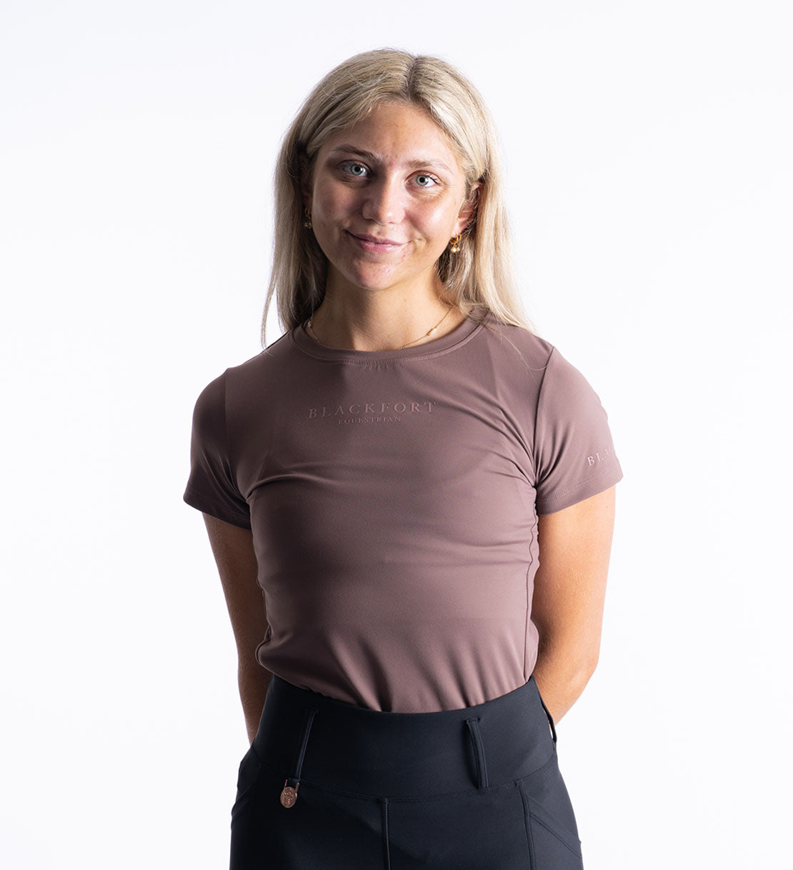 SportLuxe Mesh T Shirt - Mocha