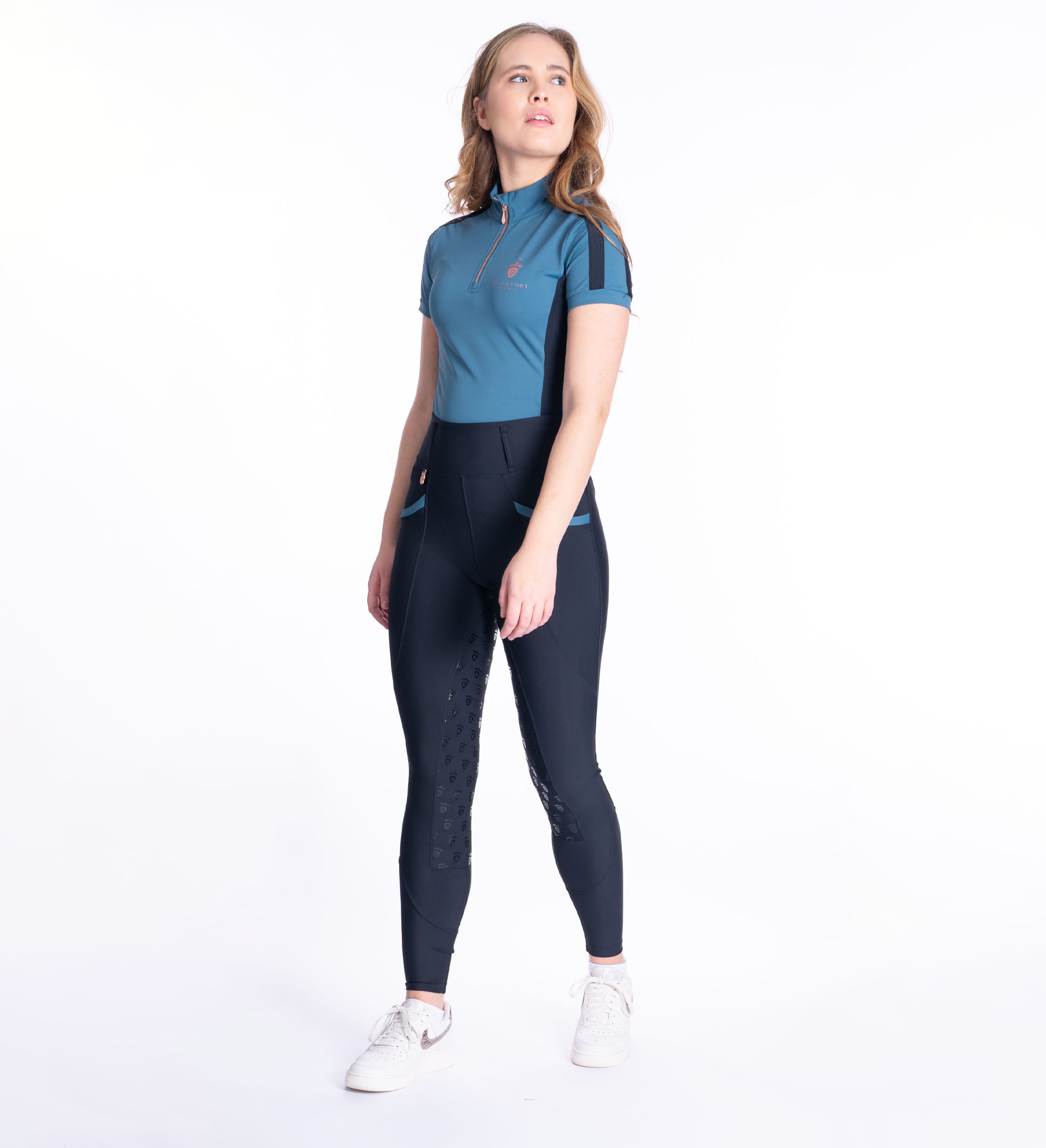 Teal Cool Mesh Base Layer - Short Sleeve