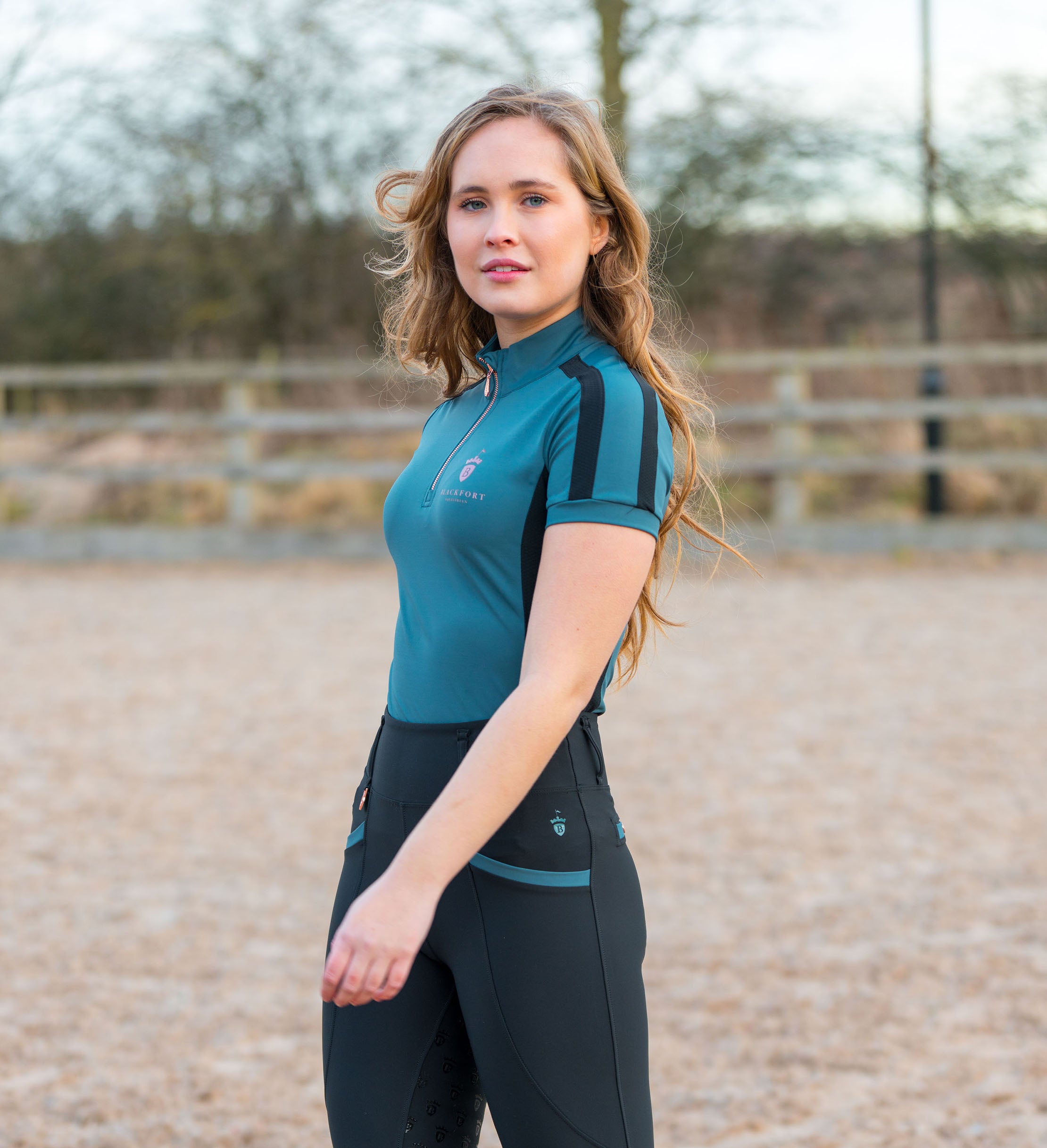 Teal Cool Mesh Base Layer - Short Sleeve